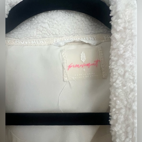 Free People FP Movement Tournament Fleece Full-Zip Ivory Jacket Size S - Picture 8 of 9